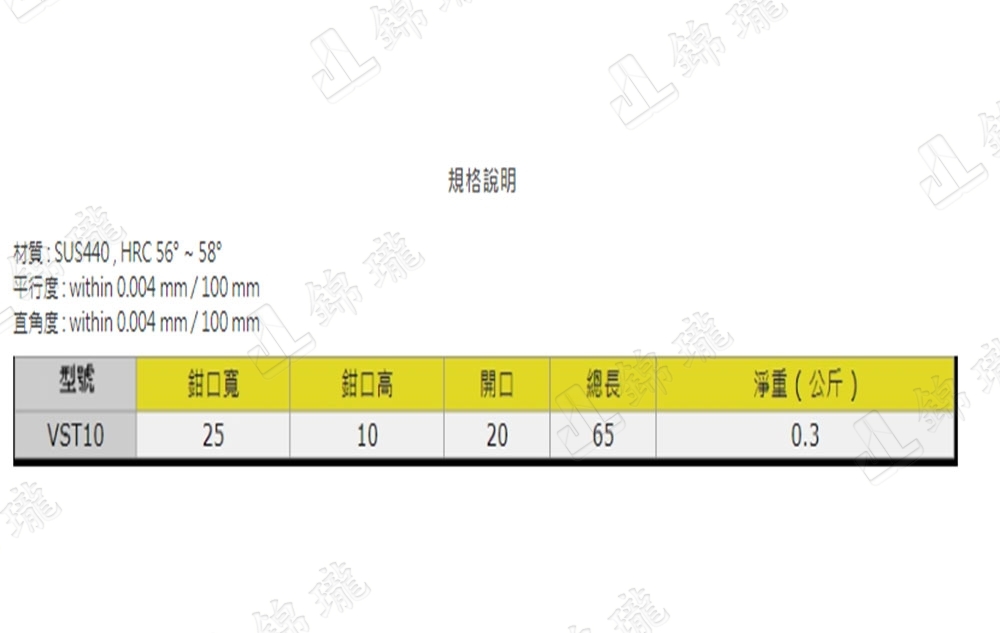 VST 不銹鋼精密萬力