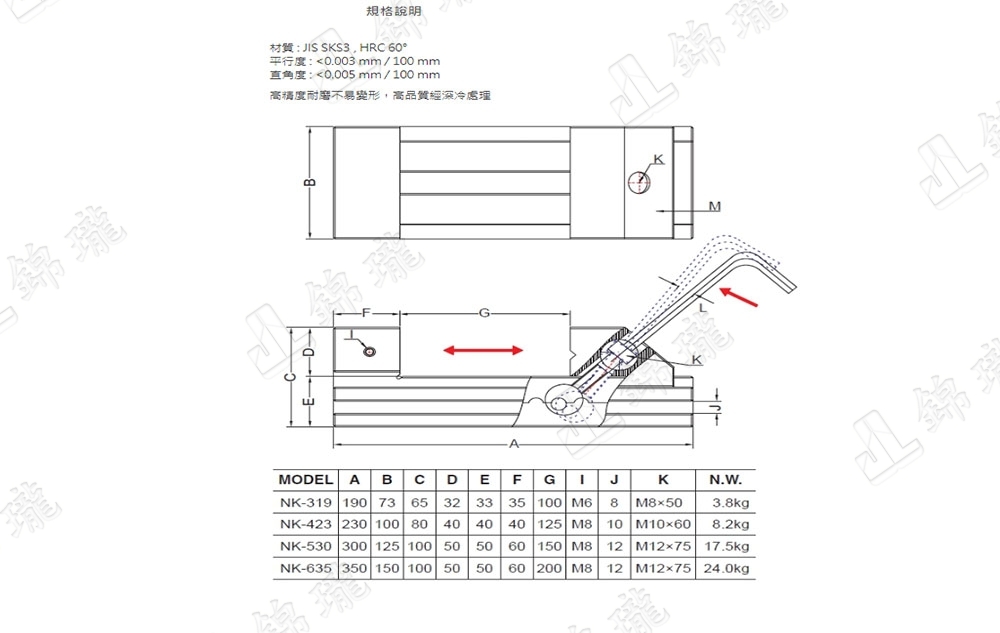 NK 深冷式精密虎鉗