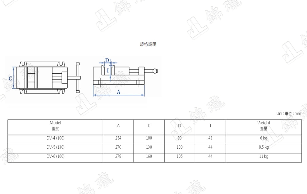 DV 角固式/輕便精密虎鉗